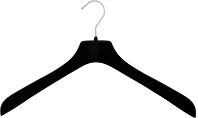 Produktbild von Samt Kleiderbügel für Jacken & Mäntel 42 cm schwarz NEU 50 Stück