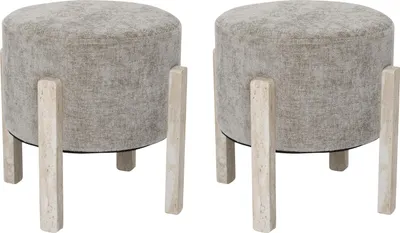 Produktbild von Emilia Taupe Hocker – 2er-Set