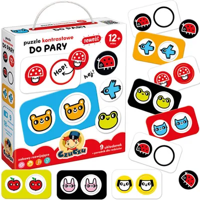 Zdjęcie produktu dla CZUCZU Puzzle Kontrastowe Do Pary dla Dzieci 91996
