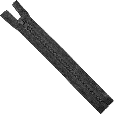 Image de mumbi Fermeture éclair divisible 5mm 25cm noir plastique fermeture éclair avec zip dents grossières