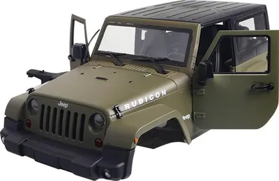Obrázok produktu pre 1/10 RC Tvrdé auto Šelak Canopy Rubicon Topless pre SCX10/D90 zelená