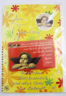 Produktbild von Geburtstagskarte Glückwunschkarte mit Schutzengelmotiv 51-4428