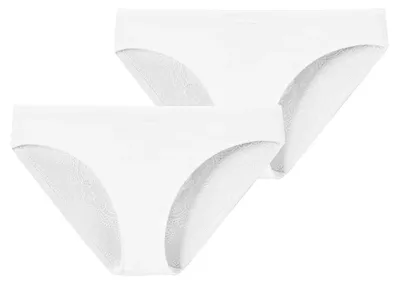 Produktbild von Schiesser Damen Slip 2-Pack Invisible Lace - weiß - Größe 34