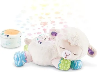 Zdjęcie produktu dla Lampka Nocna dla Dzieci VTech Manon Lumi Mouton Nuit Etoilée 3w1, Projekcje Świetlne, Dźwięki i Historie