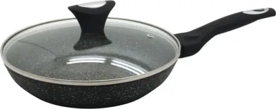 Obrázek produktu pro 28 cm GRANITOVÁ PÁNEV S POKLEM KLAUSBERG KB-7041