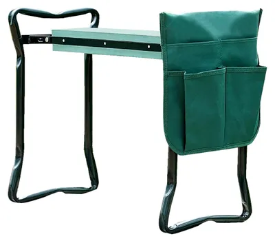 Produktbild von Gartenhocker und Kniebank mit EVA-Schaummatte, tragbare klappbare Gartenbank mit Werkzeugtasche, Arbeitshocker für Gartenarbeiten bis zu 150 kg