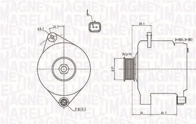 Produktbild von MAGNETI MARELLI 063731444010 Lichtmaschine Generator LiMa 110A 12V für RENAULT CLIO II (BB0/1/2, CB0/1/2) KANGOO (KC0/1) KANGOO Express (FC0/1)