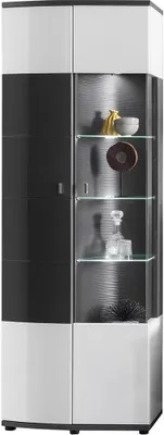 Produktbild von Vitrine Standvitrine Holzvitrine Vitrinenschrank Glasvitrine "Isla II"
