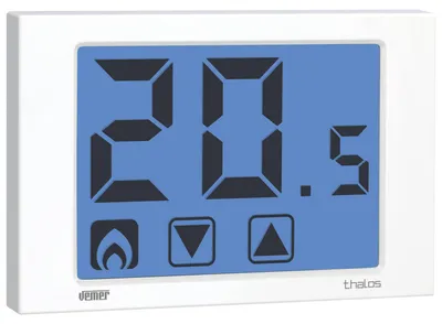 Wandthermostat Touchscreen, LCD, batteriebetrieben, weiß