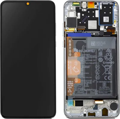 Produktbild von Huawei, Original-LCD-Display mit Touchscreen und Akku (3340mAh) für Huawei P30 Lite, Weiß