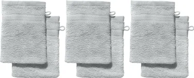 Produktbild von REDBEST Waschhandschuh Chicago" 6er-Pack silber 15x21 cm"