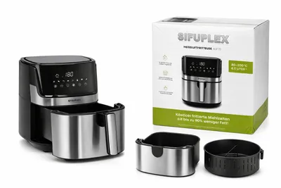 Produktbild von SIFUPLEX Heißluftfritteuse ASF70 6,5L 1700W Airfryer 8 Programme Touchscreen
