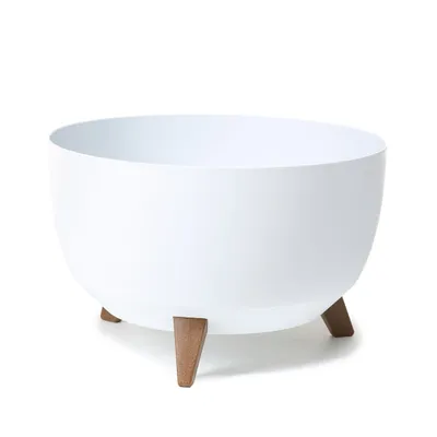 Obrázok produktu pre Kvetináč okrúhla miska na nožičkách 40 cm biely