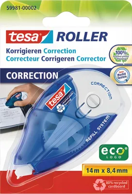 Produktbild von TESA 59981-00002-05, Blau, Weiß, 14 m, 8,4 mm, 100%, 1 Stück(e)