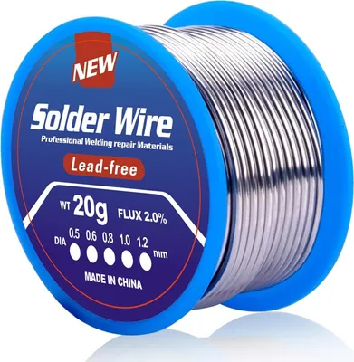 Produktbild von Lötzinn 0.8mm, Lötzinn Bleifrei mit Kolophonium Kern, Solder Wire 20g, Lötdraht für die Reparatur und den Heimwerker von Elektronischen Elektrischen Lötkomponenten