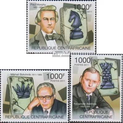 Produktbild von Briefmarken Zentralafrikanische Republik 2011 Mi 3144-3146 (kompl.Ausg.) postfrisch Schachspieler