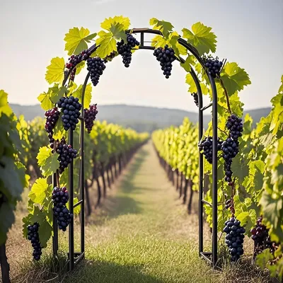 Obrázek produktu pro Zahradní oblouk pergola pro popínavé rostliny růže, černý kov, různé velikosti