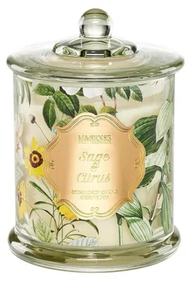 Productafbeelding van Geurkaars in glas, salie & citrus, 500g, sojawas, brandduur: 60+ uur