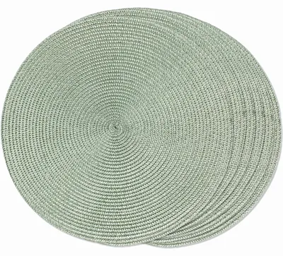 Productafbeelding van Placemats 6 stuks, rond 38 cm, nebelgroen, voor eettafel