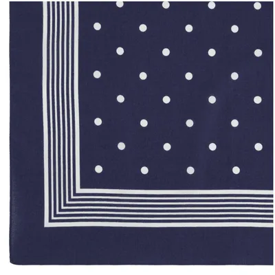 Produktbild von modAS Vierecktuch Bandana Kopftuch ca. 54x54 cm- Tuch in verschiedenen Designs und Farben aus Baumwolle in Blau mit Punkten