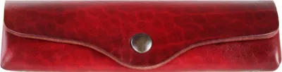 Zdjęcie produktu dla Duże etui na okulary, skóra naturalna, czerwone, wymiary zewnętrzne: ok. 16 x 3 x 8 cm