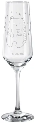 Produktbild von Mr. & Mrs. Panda Glas Bär Party - Transparent - Geschenk, Sektglas, Feiern, Geburtstagsgeschenk, Flute, Gute Laune, Sektkelch, graviert, Champagnerglas, Teddy, Geburtstag