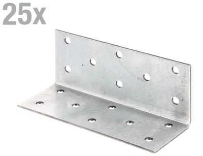 Immagine prodotto di Alberts 835033 Connettore angolare, zincato sendzimir, 40 x 40 x 100 mm, set da 25