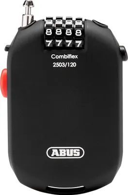 Produktbild von ABUS Spezialschloss Combiflex 2503/120 - Geeignet als Gepäcksicherung, Skischloss, Helmsicherung - 120 cm Stahlkabel - mit Zahlencode - Schwarz