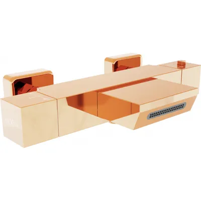 Obrázok produktu pre Mexen Cube termostatická vaňová batéria, zlatoružová - 77360-60