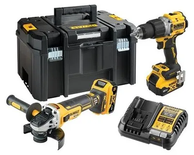Obrázek produktu pro DEWALT DCK2026P2T-QW Kombinovaná sada DCD805+ DCG405 18 V XR 2×5,0 Ah černá