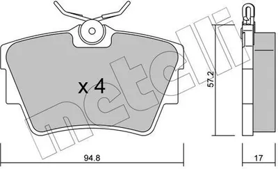 Produktbild von METELLI Bremsbeläge Satz Hinten Bremsklötze für OPEL Vivaro A Kastenwagen (X83) 22-0635-0