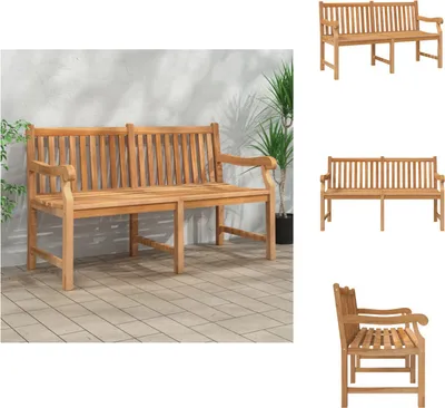 Produktbild von vidaXL Gartenbank 150 cm Massivholz Teak -  Gartenbänke
