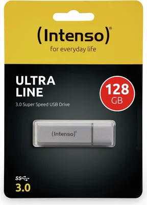 Image de Intenso Ultra Line - Lecteur flash USB - 128 Go - USB 3.0 - argenté