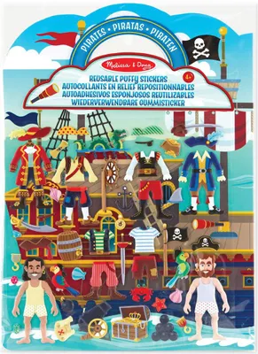 Immagine prodotto di Adesivi riutilizzabili Puffy playset pirata