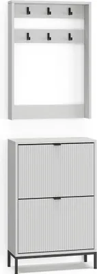Produktbild von Garderobe Vicco Eliza Weiß 60 x 92 cm Set, 2 Teile, Model 58594