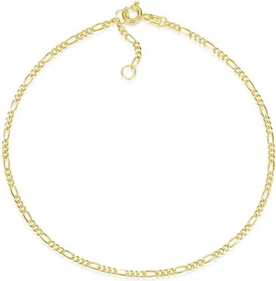Produktbild von SILBERKETTEN STORE Fußkette Figaro 2mm - echt 585 Gold, Länge wählbar - 28cm