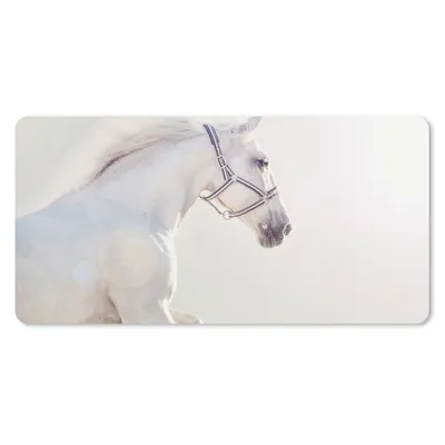 Produktbild von MuchoWow® Mauspad Mousepad Pferd - Weiß - Mähne 60x30 cm - Mousepads - Maus Mat - Pad - Mausunterlage - Nachhaltig