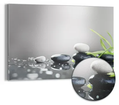 Produktbild von DEQORI Magnettafel Metall 60x40 cm 'Naturstein Arrangement' Whiteboard Pinnwand Büro