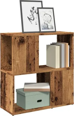 Produktbild von "2026 Promotion" Bücherregal - Standregal - Aktenregal - Altholz-Optik 60x24x63 cm - Holzwerkstoff - Wohnzimmerschrank CC31708