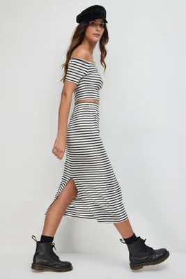 Produktbild von Midi Bleistiftrock, Black White, XL