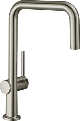 A single kitchen faucet shown against a white background.