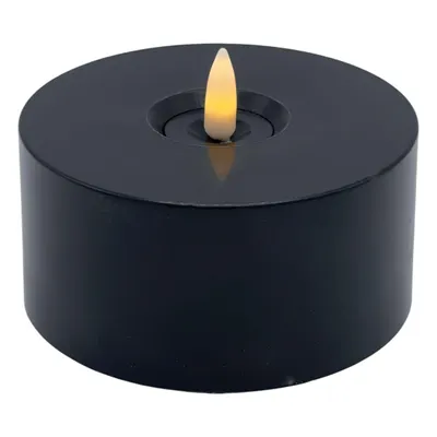 Produktbild von Countryfield Teelicht Außen schwarz XXL Timer 3D-Flamme 10x7,5cm