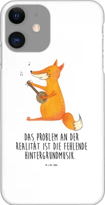 Produktbild von Mr. & Mrs. Panda Iphone 11 Handyhülle Fuchs Gitarre - Weiß - Geschenk, Optimistisch, Hülle, glücklich, Cover, Musik, Handy Schutzhülle, Sänger, Singen, Case