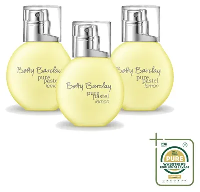 Productafbeelding van 3 x Betty Barclay Pure Pastel Lemon Eau de Toilette - 20 ml - Voorraadverpakking - 3 stuks