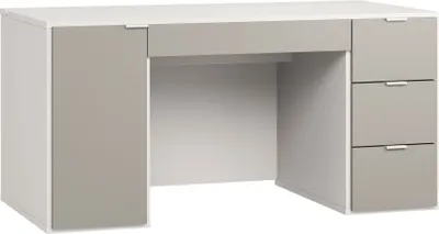 Produktbild von Schreibtisch Bellaco 27, Farbe: Weiß / Grau - Abmessungen: 70 x 140 x 67 cm (H x B x T)