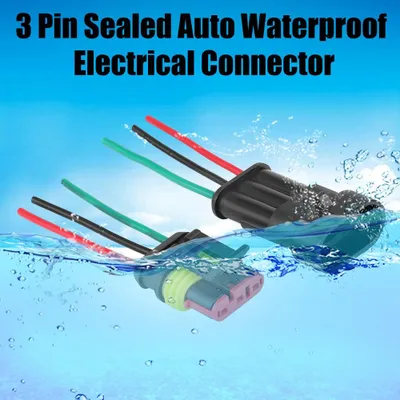 Image de 5 kits de connecteurs électriques étanches à 3 broches pour voiture, prise et fiche