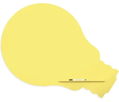 Produktbild von Symbol-Tafel Skinshape Glühbirne lackiert 75x115cm RAL 1016 schwefelgelb.