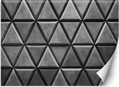 Produktbild von Vlies fototapete Geometrische Dreiecke 3D 150x105 cm Feeby Grau inkl. Kleber einfache Montage