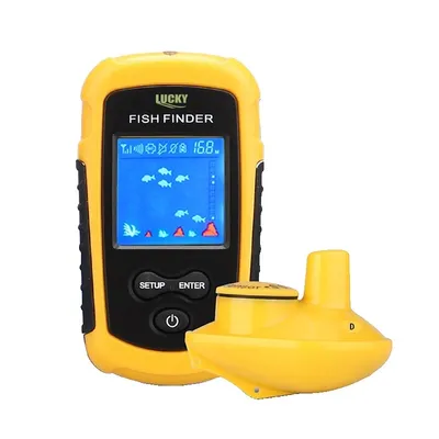 Immagine prodotto di Ecoscandaglio wireless, capacità di profondità di 130 piedi, portata di 400 piedi, FFCW1108-1
