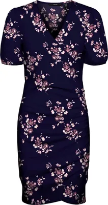 Produktbild von VERO MODA Blusen Kleid Midi Kurzarm Tunika Dress Knielang Gerippt VMELISA Größe: S